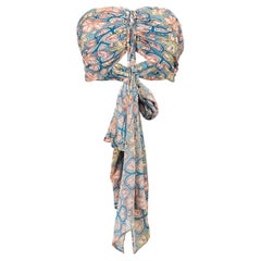 Haut bandeau froncé imprimé trèfle Bunny, taille L