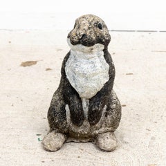 Bunny Rabbit Hare Garden Ornament, French Mid-20th Century