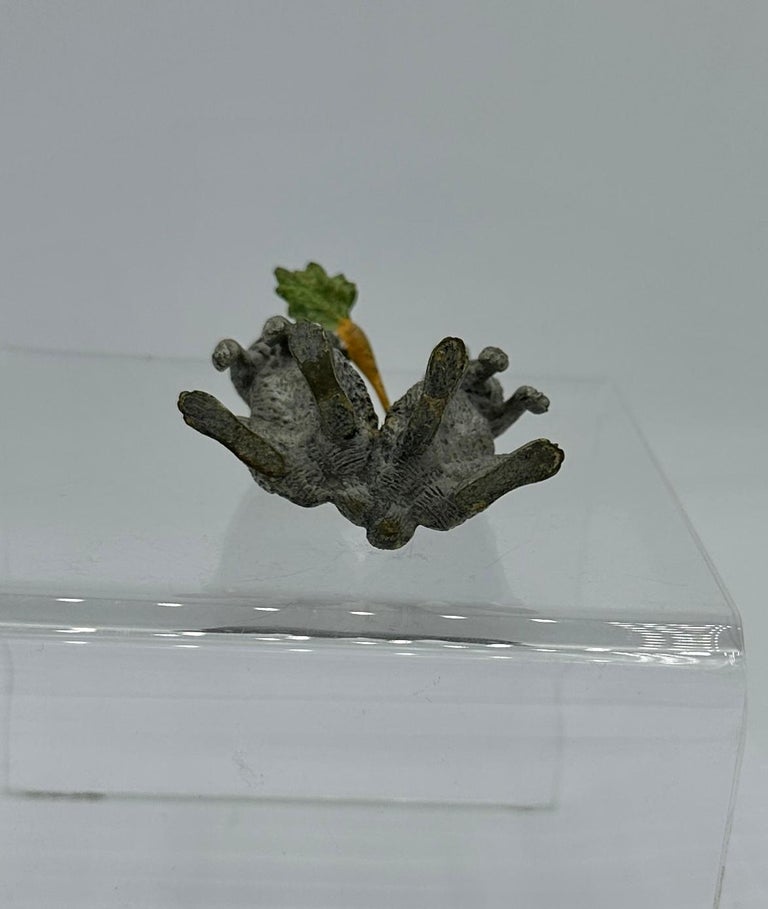 Bunny Rabbits with Carrot Austrian Vienna Bronze circa 1900 Easter ...