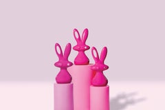 Bunny Sweet Fuchsia Decorative Object by Aki Kuroda