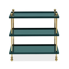 Bunny Williams Home 20"-Tiered Drinks Table - Green Marine