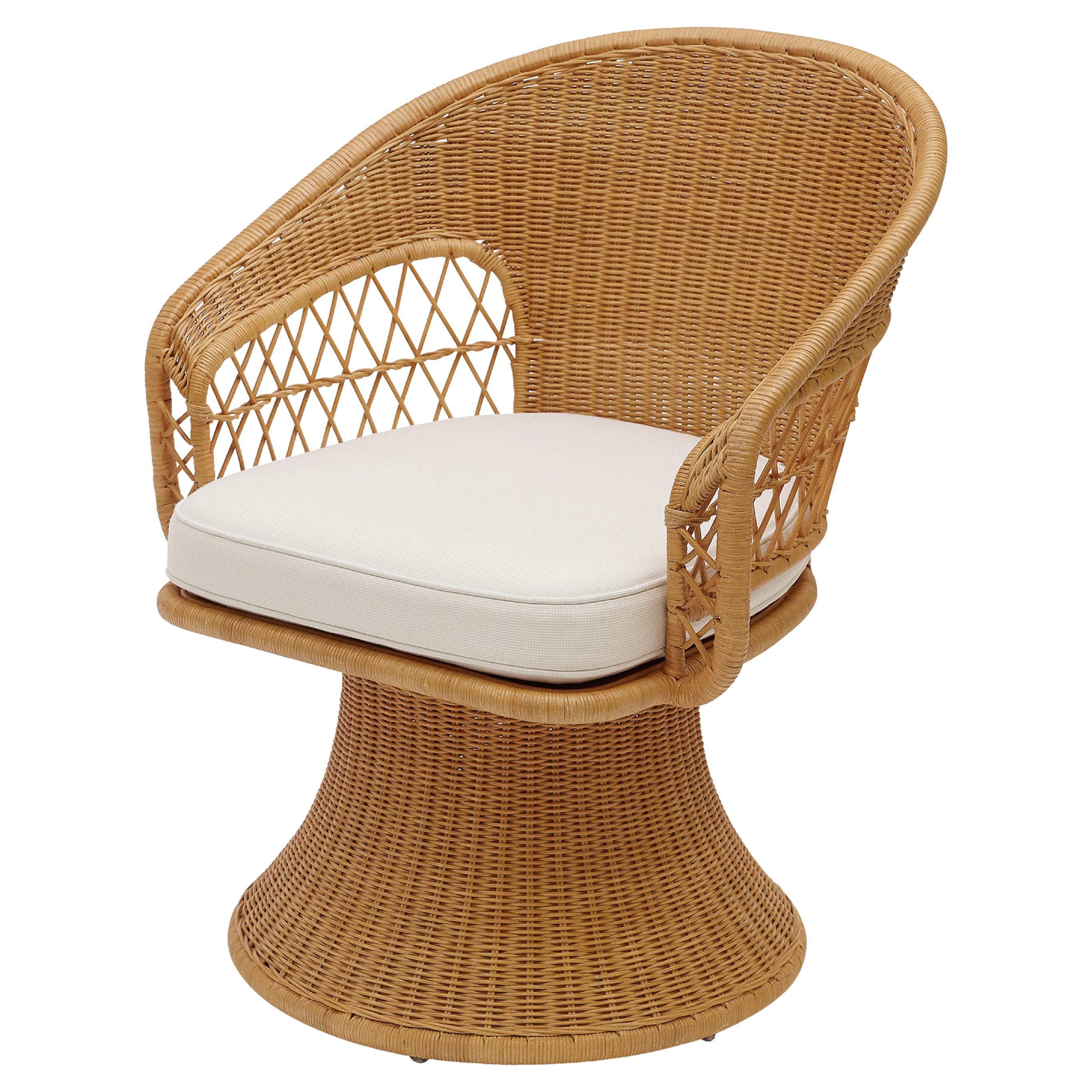 Bunny Williams Home Amelia Petite Chaise pivotante en vente