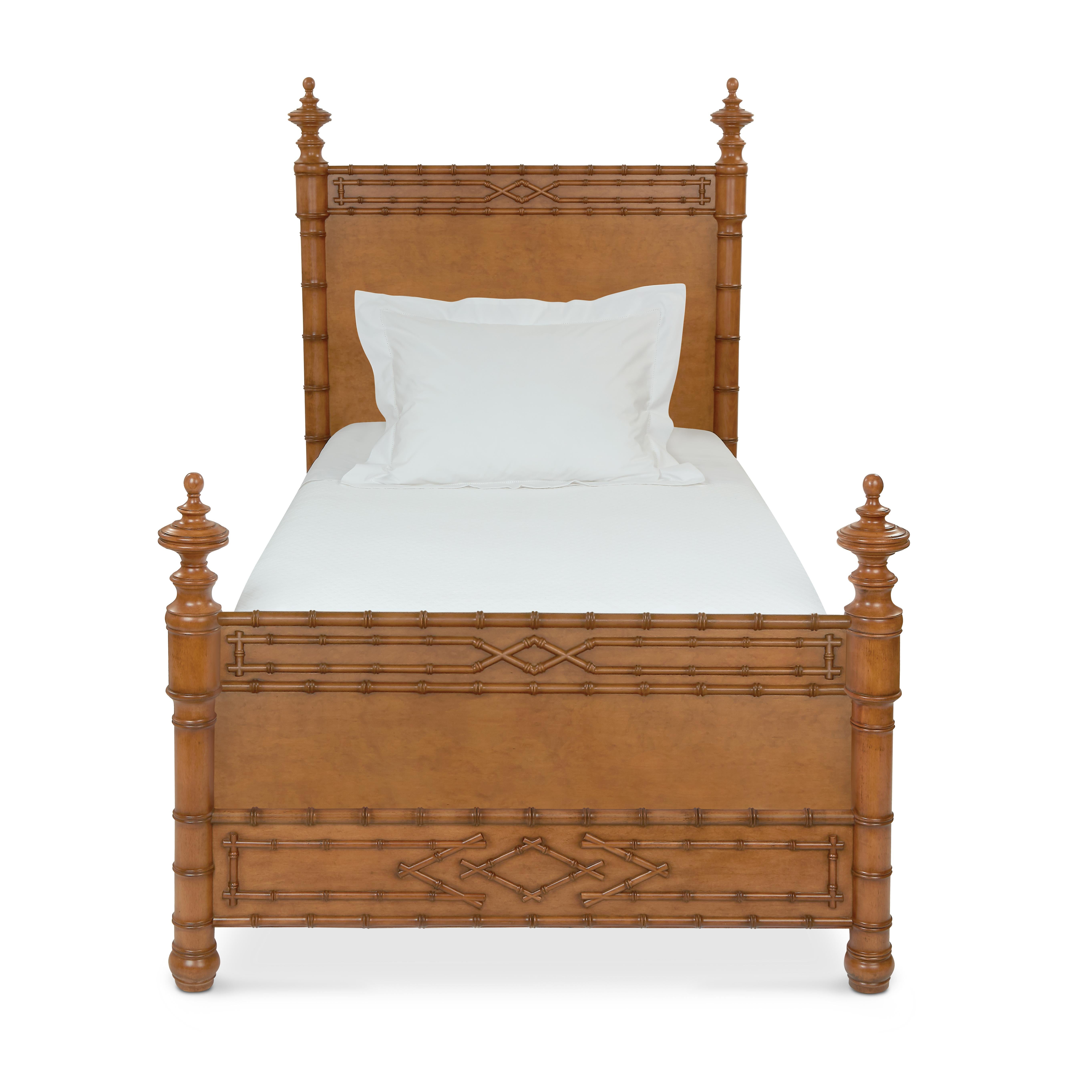 Faux bamboo has been a way to bring warmth and whimsy into the home since it gained popularity in mid-1800’s - the perfect counterpoint to heavy Victorian furniture. Our Bamboo Bed carries on the tradition, feeling both relaxed and sophisticated.