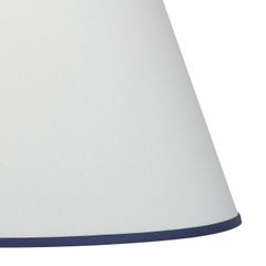 Cream with Navy Trim Banda Lampshade by Bunny Williams Home