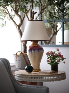 Cream with Brown Trim Banda Lampshade by Bunny Williams Home