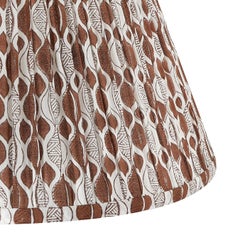 Brown Fabric Lampshade, Lafayette Print, Medium, by Bunny Williams Home