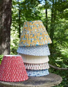 Southern Blues Fabric Lampshade, Medium, by Bunny Williams Home