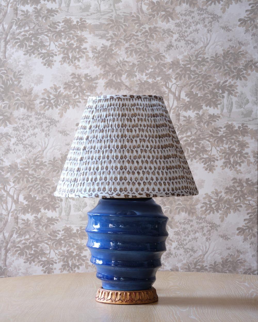 Cotton Bunny Williams Home Block Print Wild Ginger Lampshade 15
