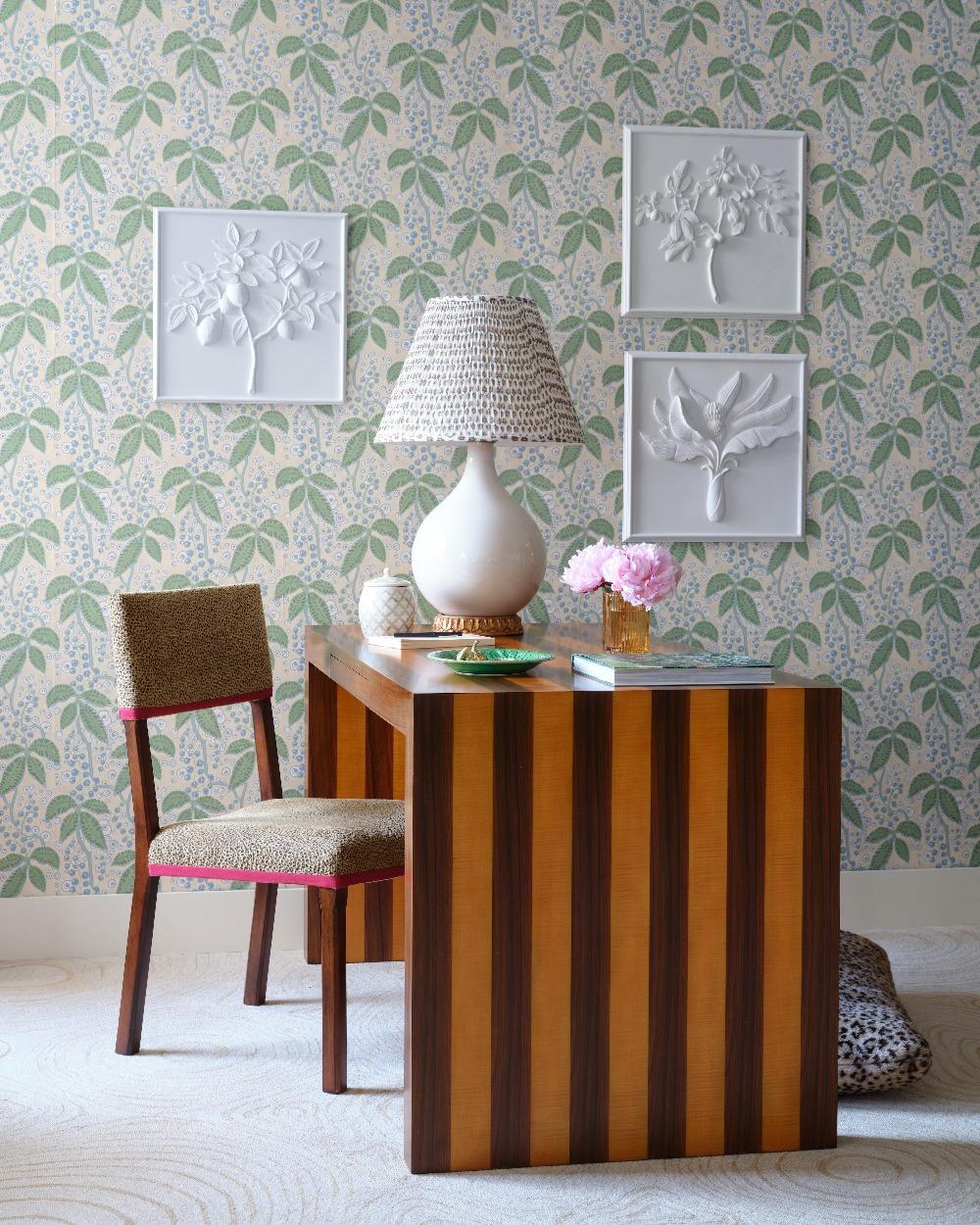 Bunny Williams Home Block Print Wild Ginger Lampshade 15