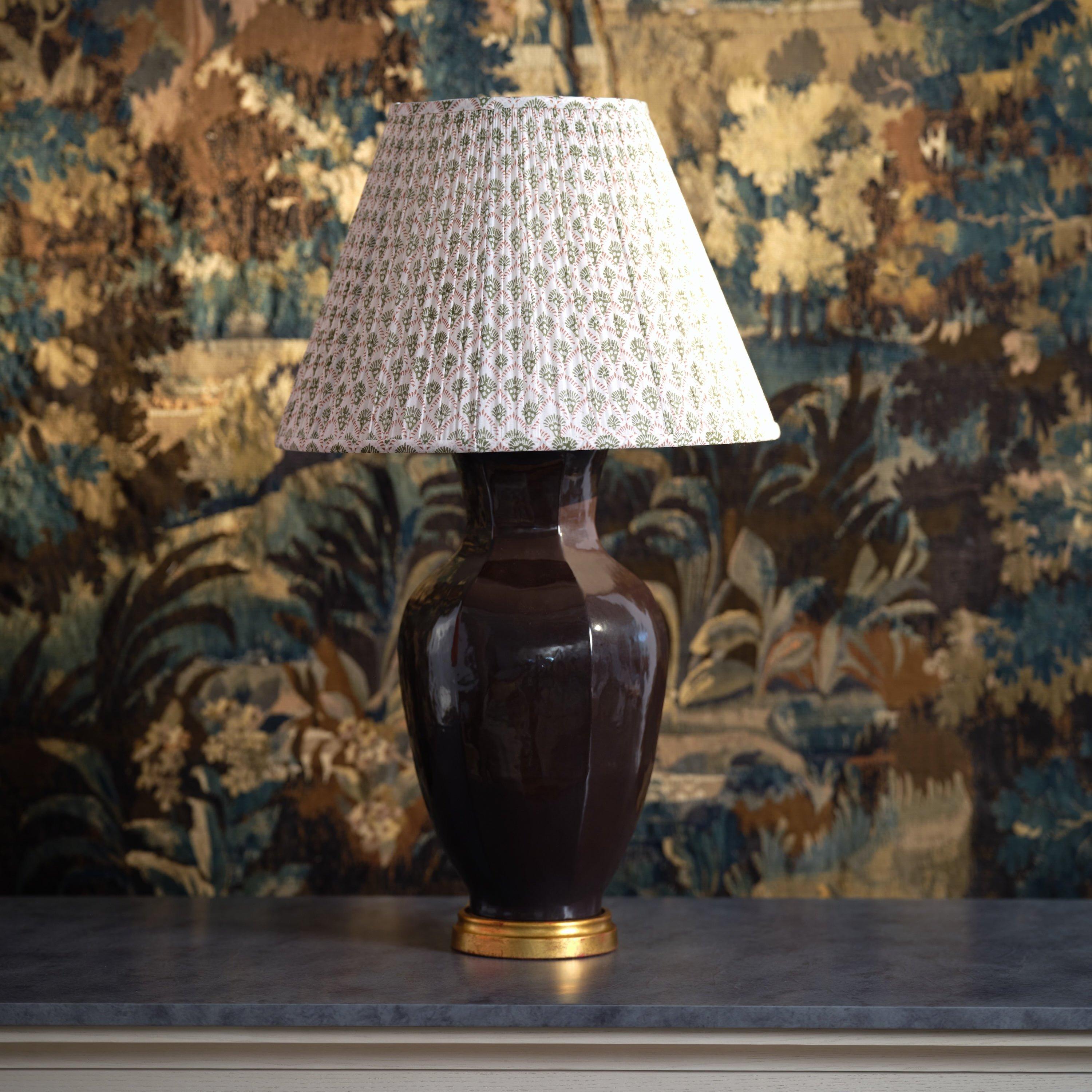 American Bunny Williams Home Block Printed Kanya Lampshade 15