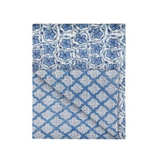 Bunny Williams Home Blue Hibiscus Coverlet (Queen)