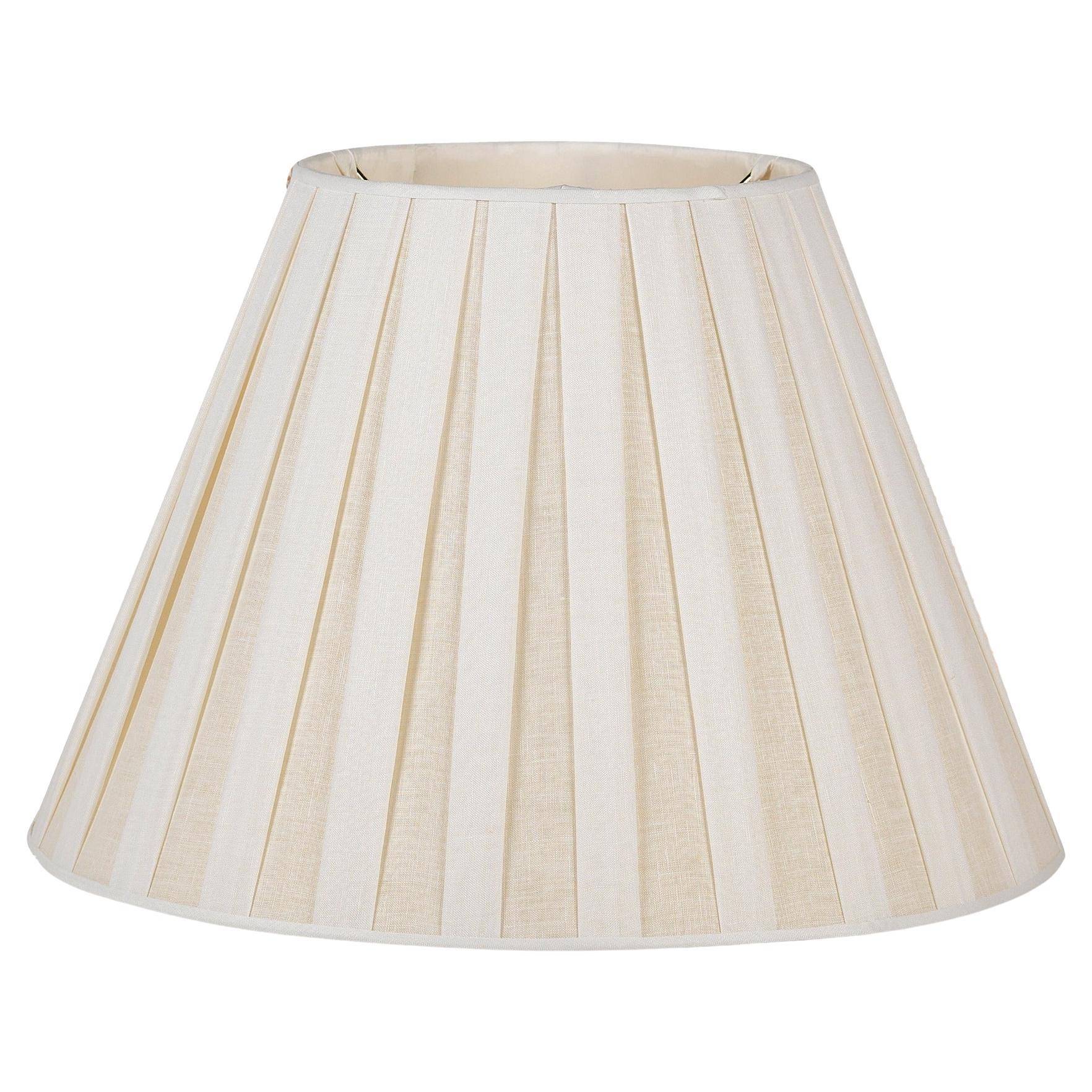 Bunny Williams Home Abat-jour en lin Box Pleat 15"