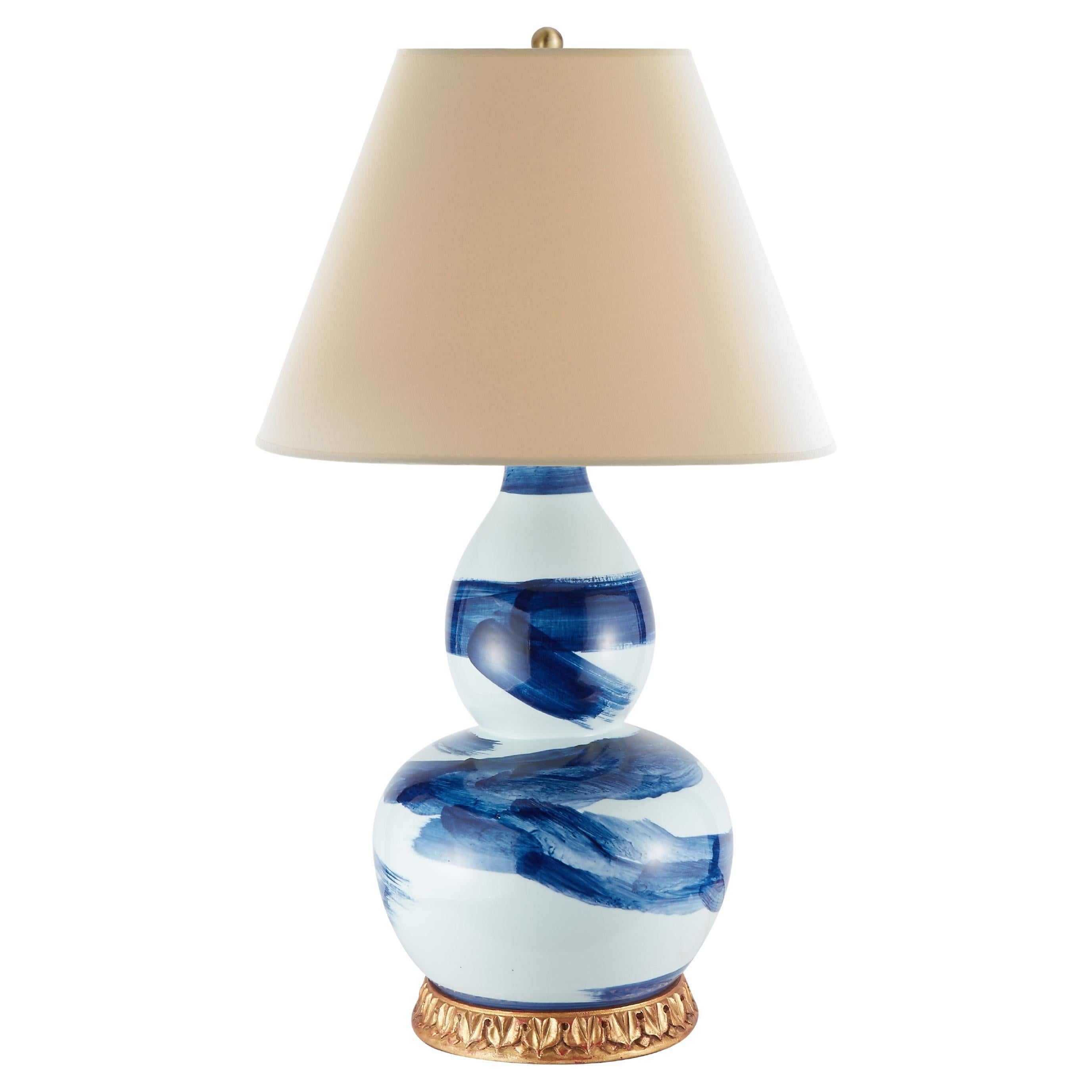 Bunny Williams Home Brush- Stroke-Lampe (Blau)