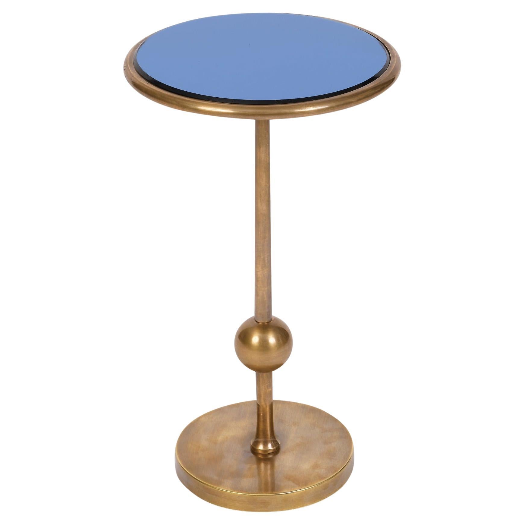 Bunny Williams Home Burke Drinks Table (Blue Mirror)