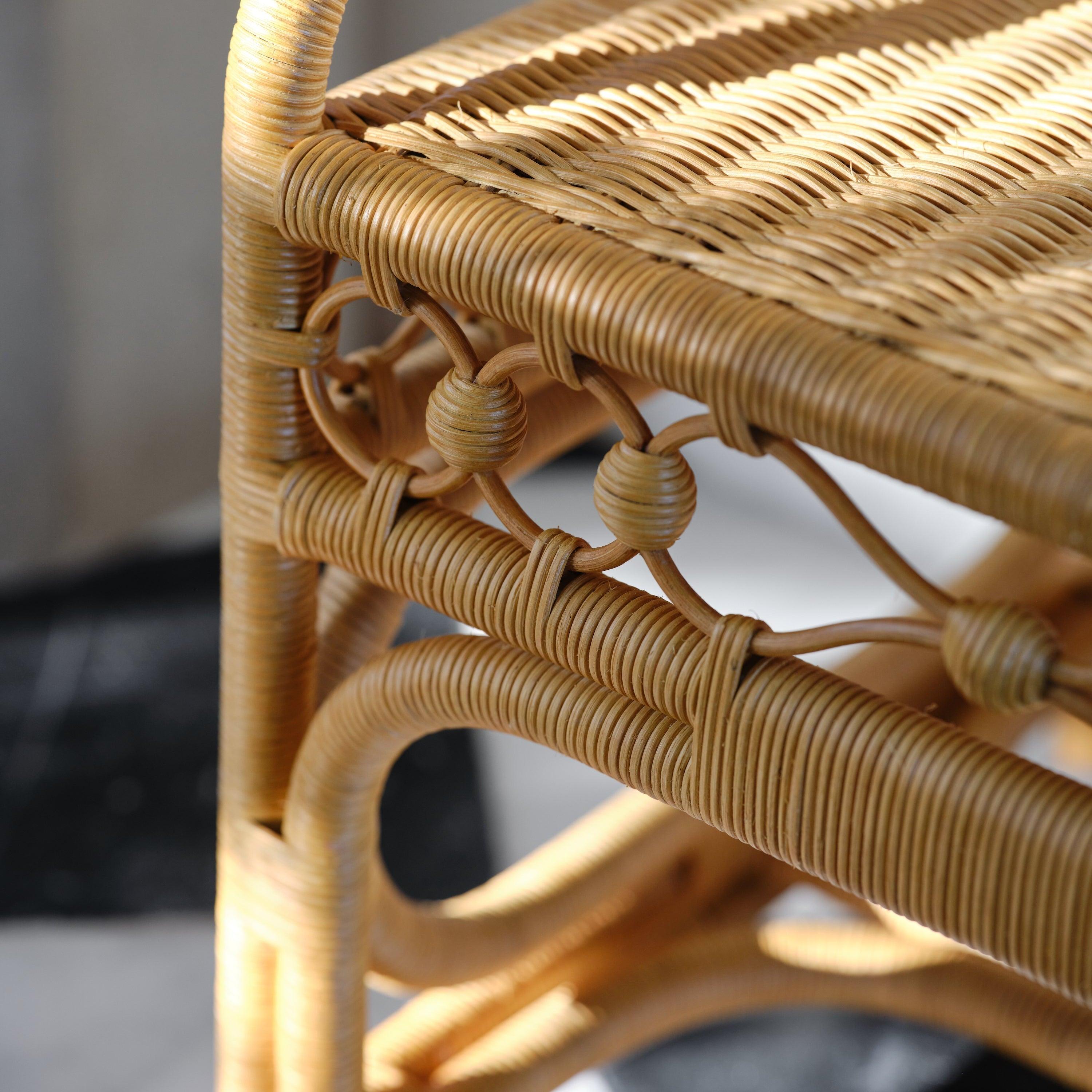Bunny Williams Home Carlisle Rattan Bench For Sale 3