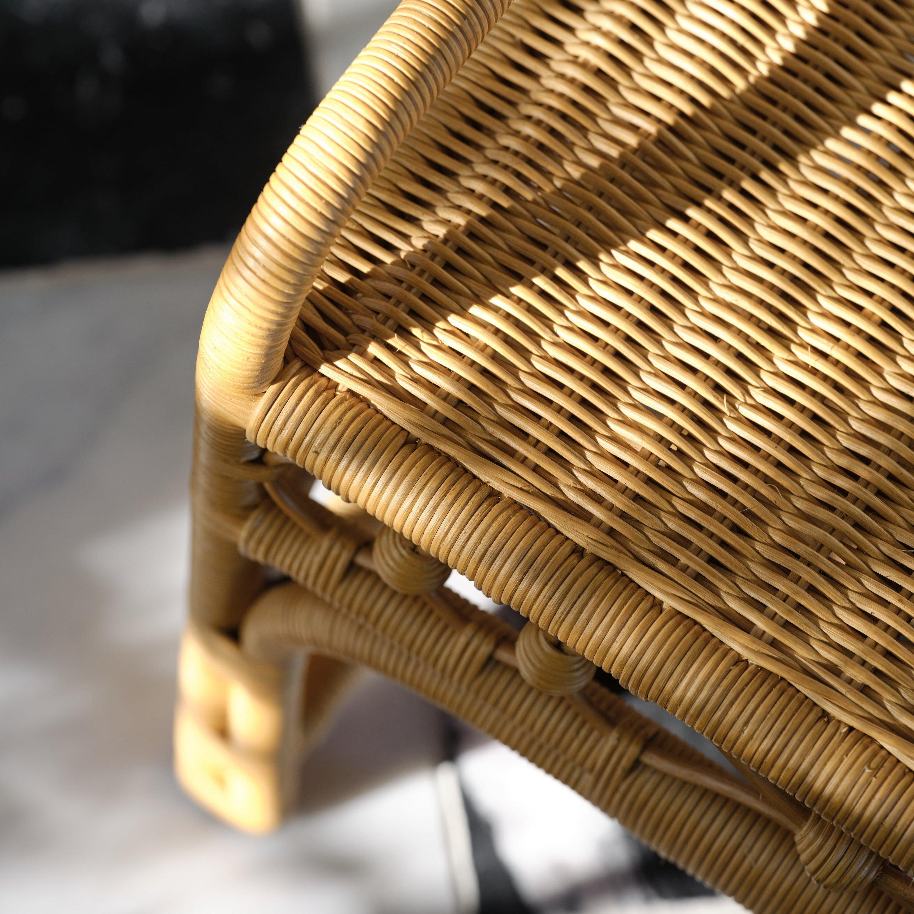 Bunny Williams Home Carlisle Rattan Bench For Sale 4