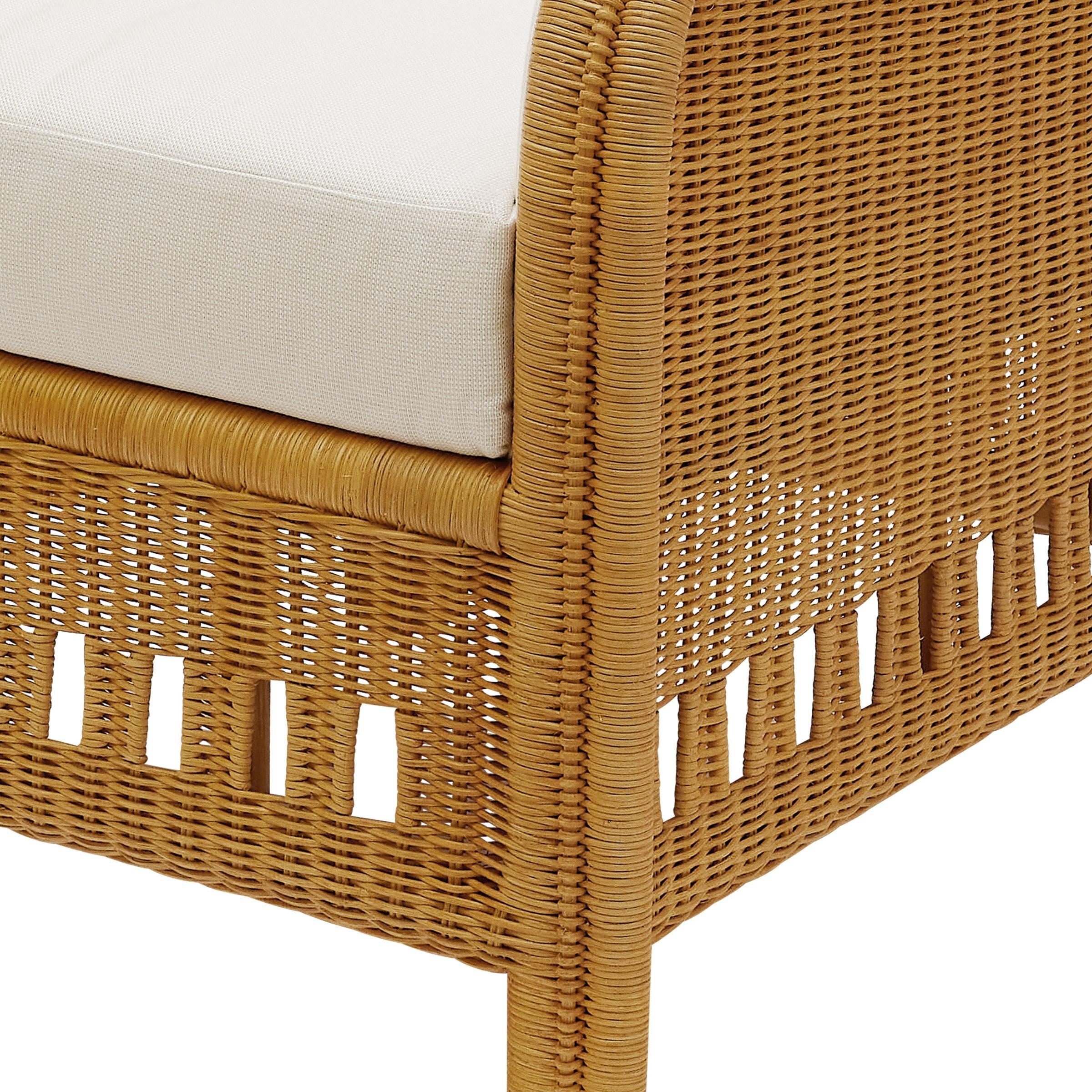 Rattan Bunny Williams Home Charleston Armchair For Sale