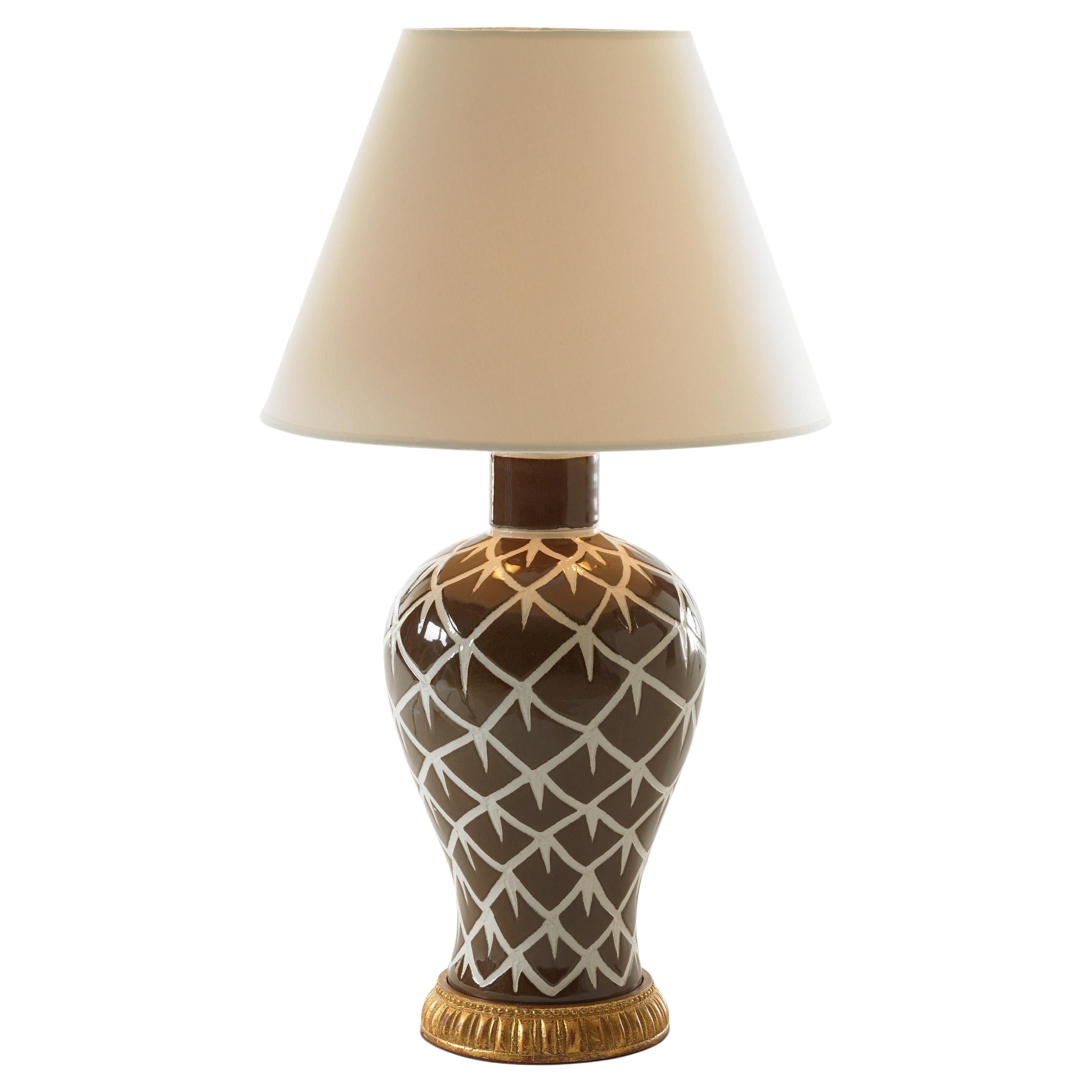 Bunny Williams Home Chicken Feather-Lampe (Braun)