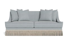Bunny Williams Home Cora Sofa 84", Solid Performance Linen/Sky