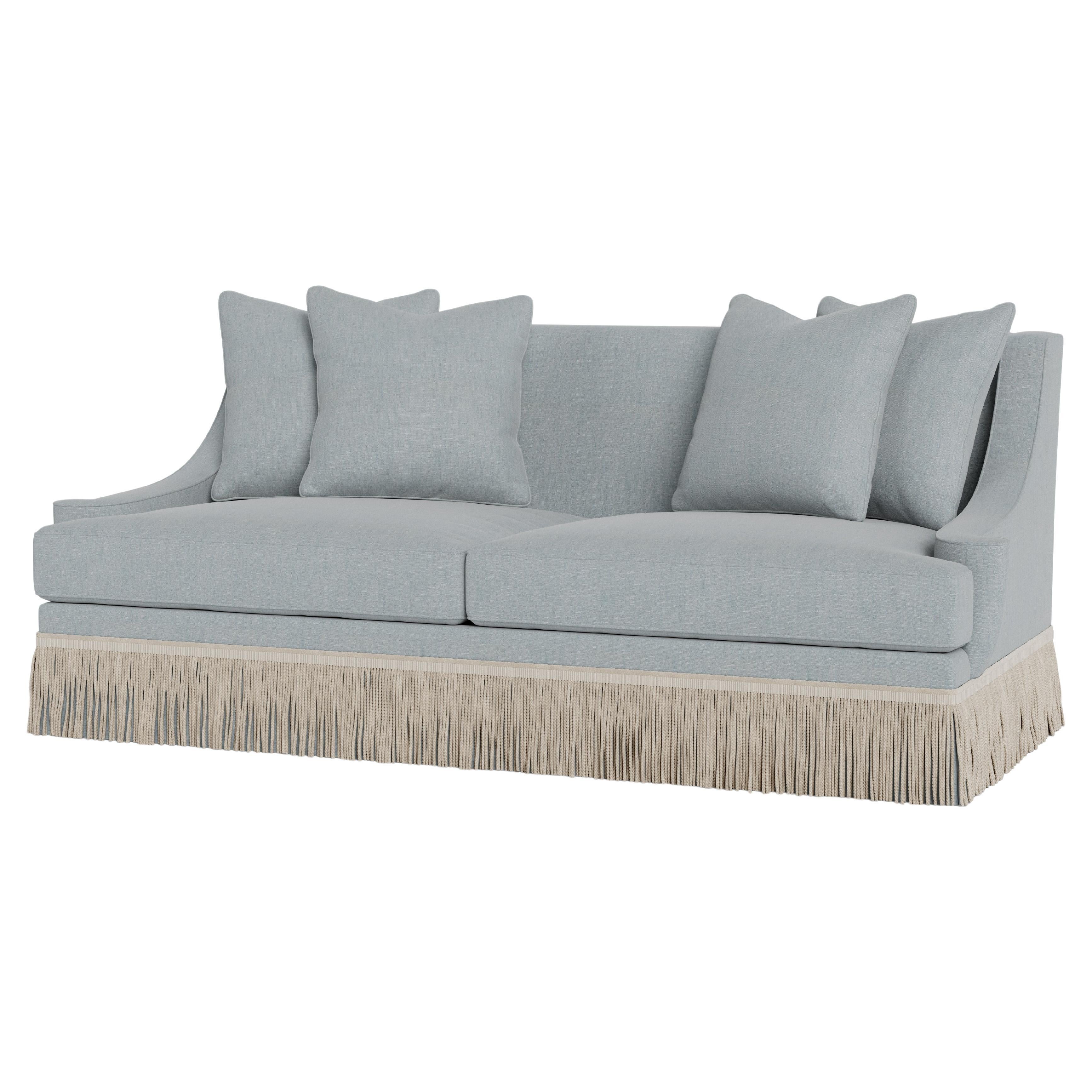 Bunny Williams Home Cora Sofa 84", Massiv-Performance-Leinen/Wolken