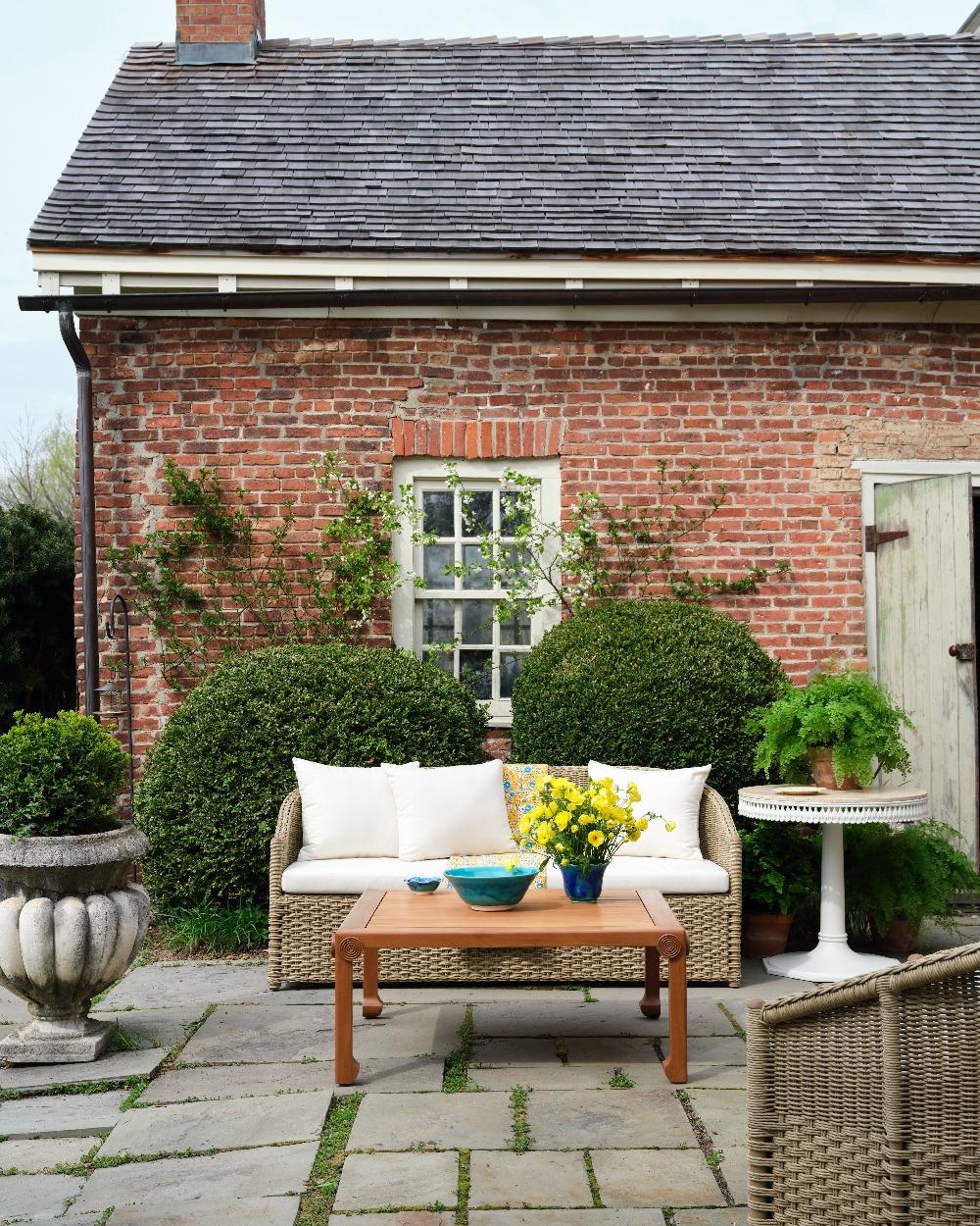 Contemporary Bunny Williams Home Crofter's Outdoor Sofa For Sale