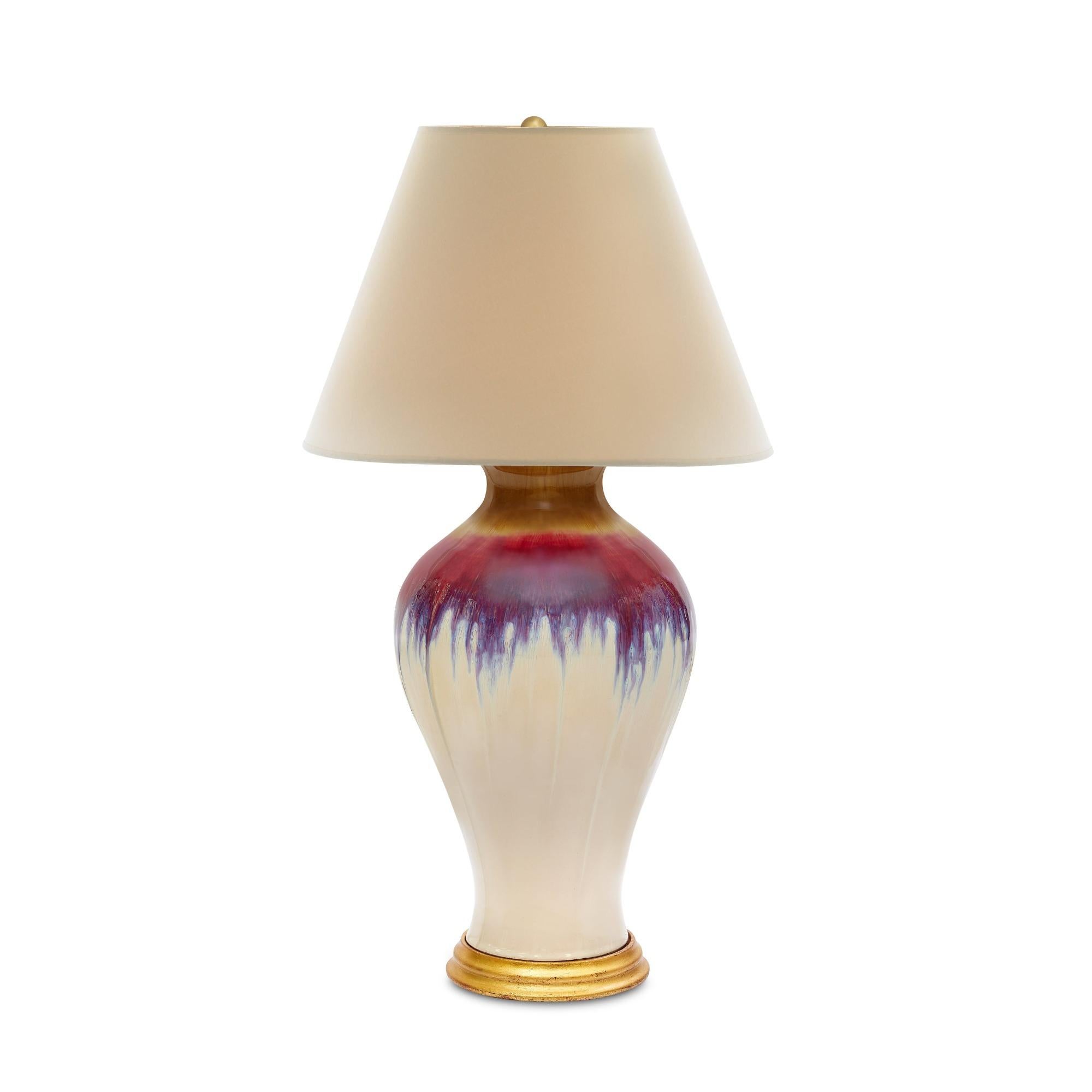 Gilt Bunny Williams Home Flambe Lamp For Sale