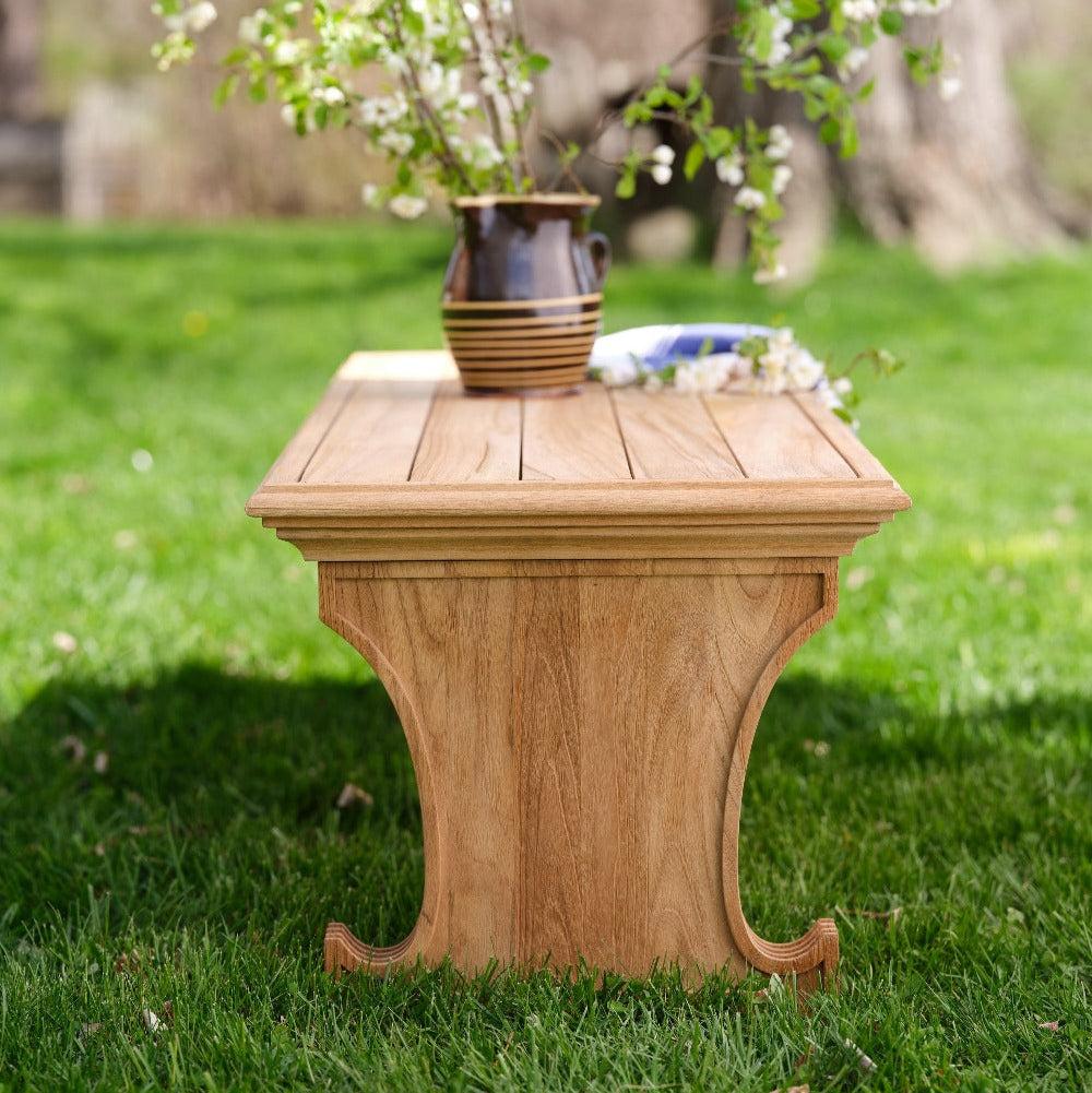 Bunny Williams Home Georgian Teak Bench For Sale 1