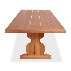 Outdoor Teak Trestle Dining Table, Graham, by Bunny Williams Home