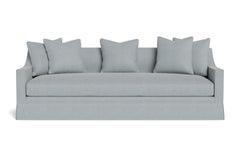 Bunny Williams Home Grant Sofa 96", Solid Performance Linen/Sky