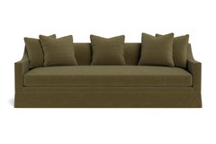 Bunny Williams Home Grant Sofa 96", Solid Performance Velvet/Moss