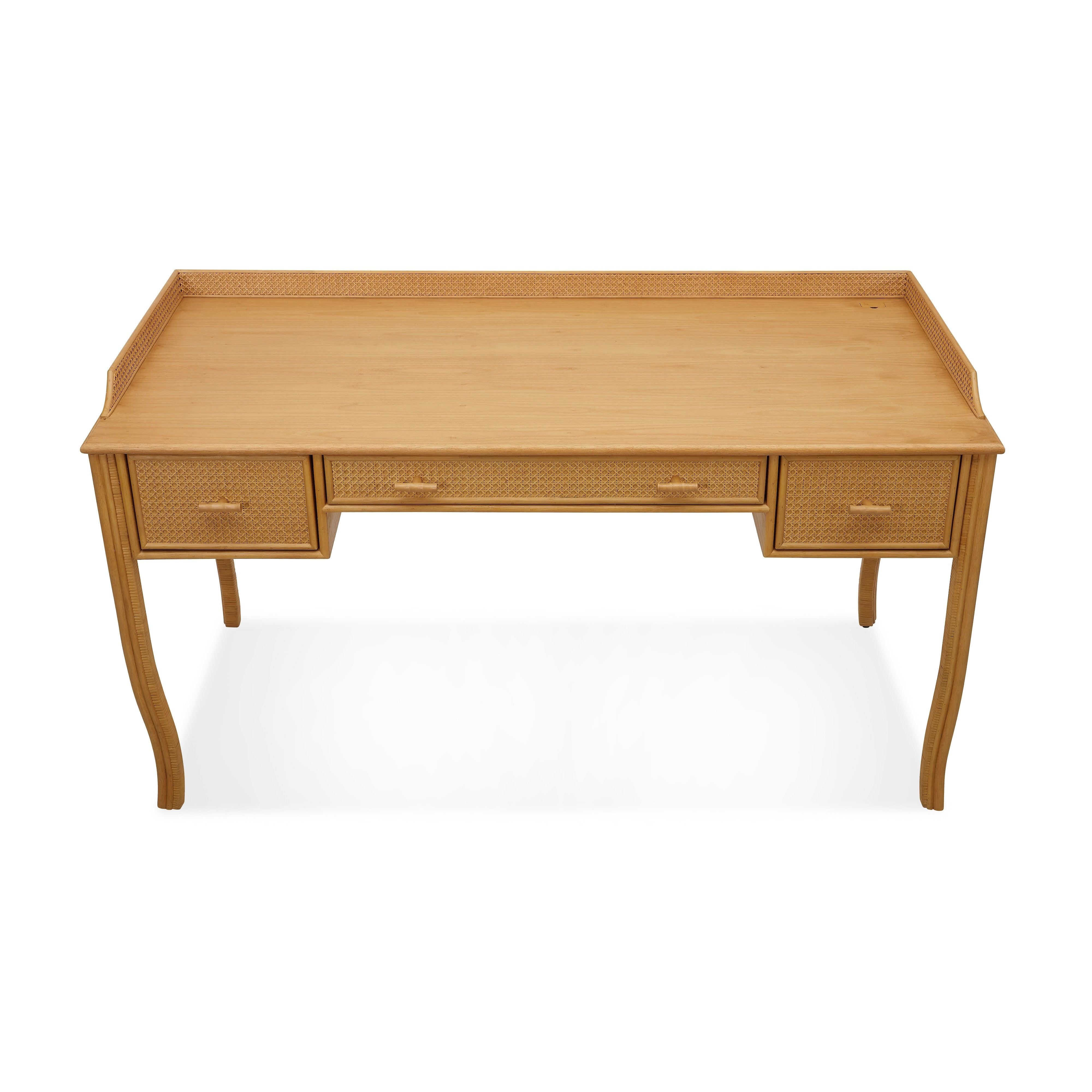 Bunny Williams Home Schreibtisch Heron Cane Desk (21. Jahrhundert und zeitgenössisch) im Angebot