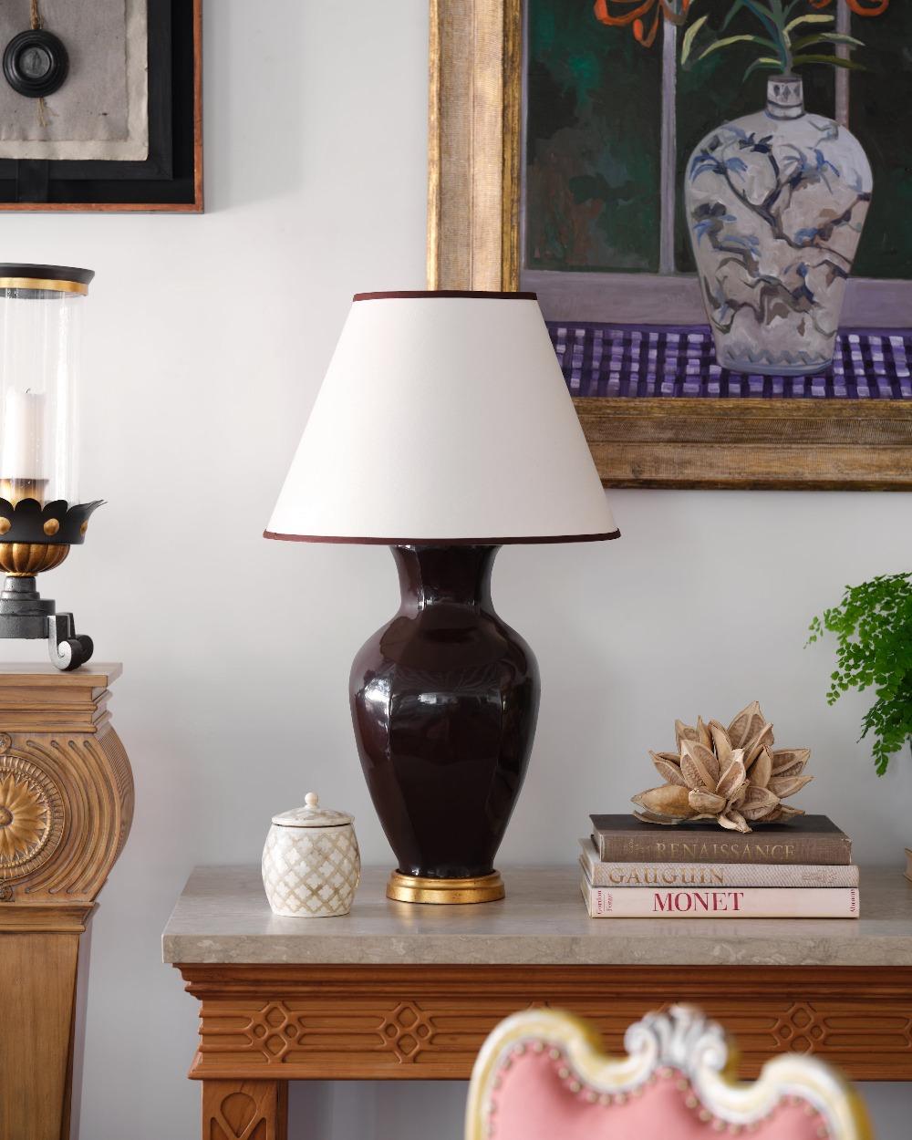 Chinois Bunny Williams Home Lampe à poser Hive (Brown) en vente