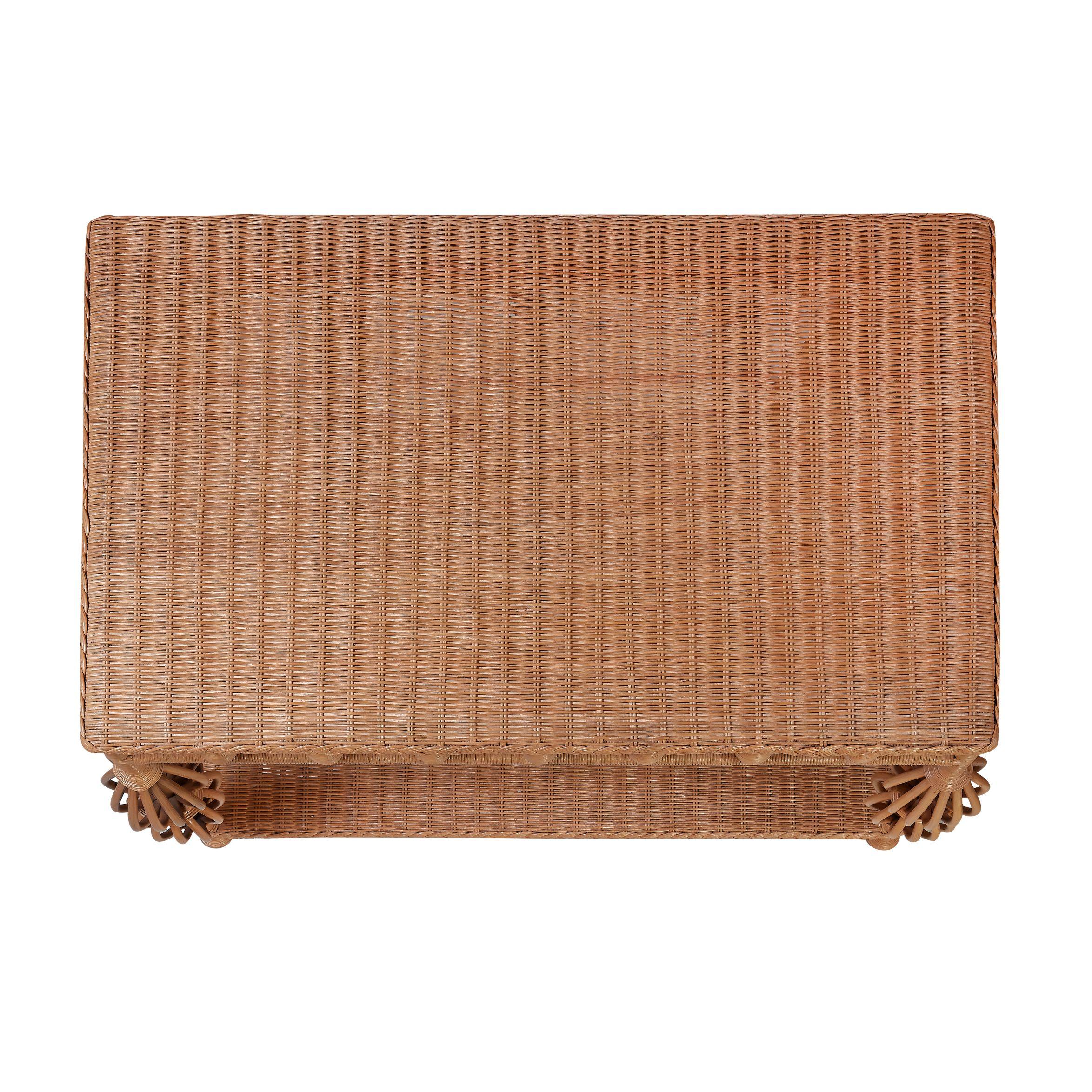 Bunny Williams Home Kenan Wicker Side Table For Sale 2