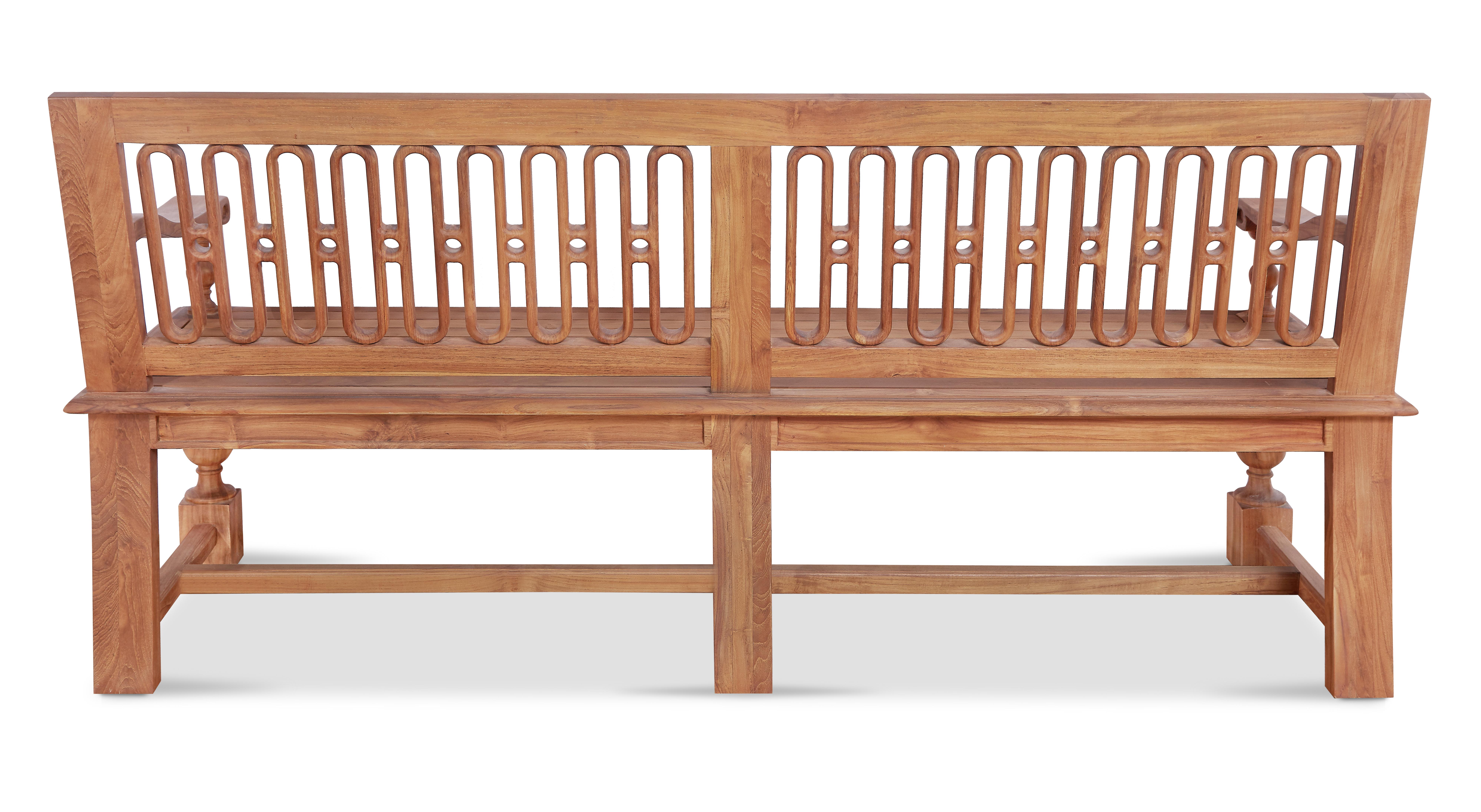 Bunny Williams Home Kingston Teak Bench In New Condition In New York, NY