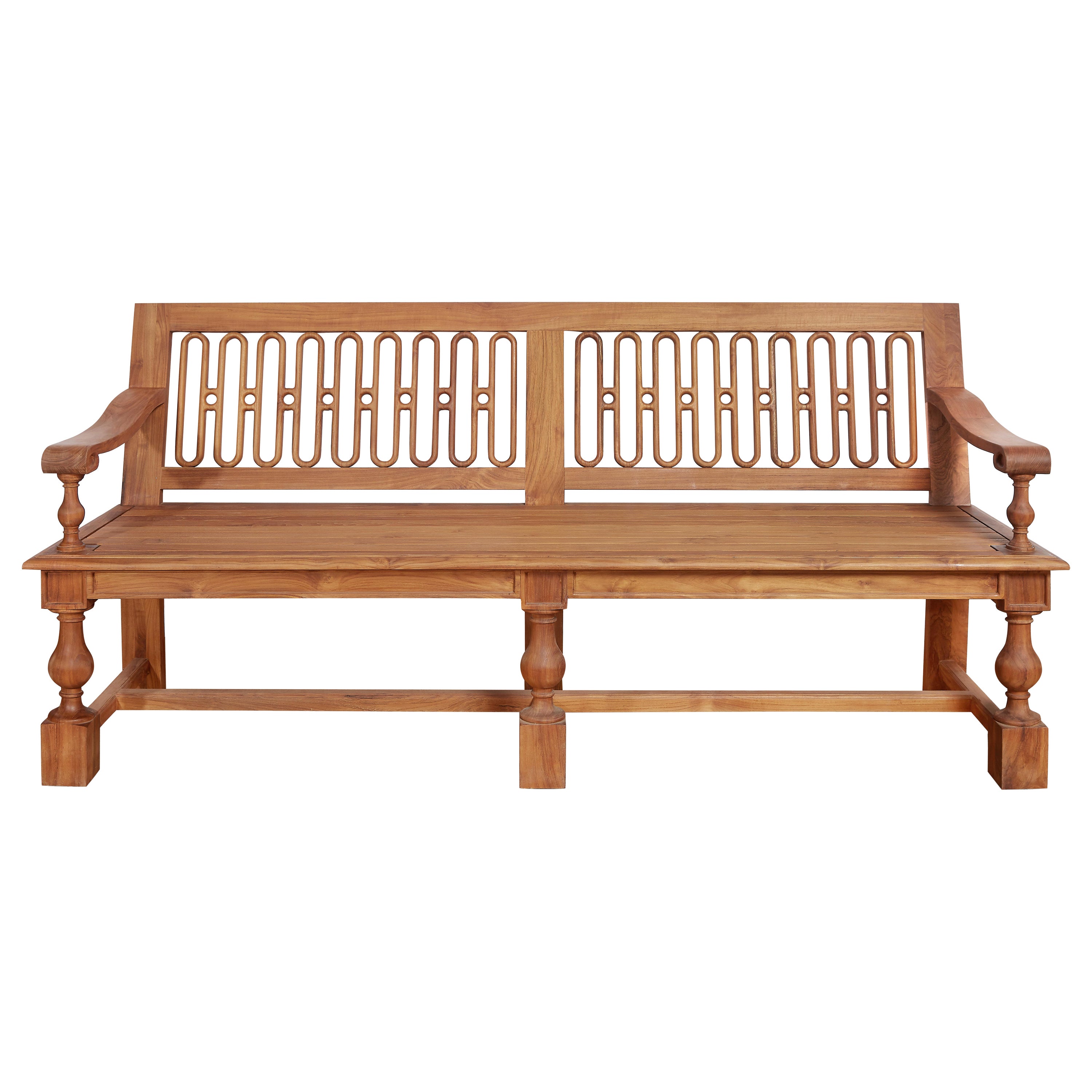Bunny Williams Home Kingston Teak Bench For Sale