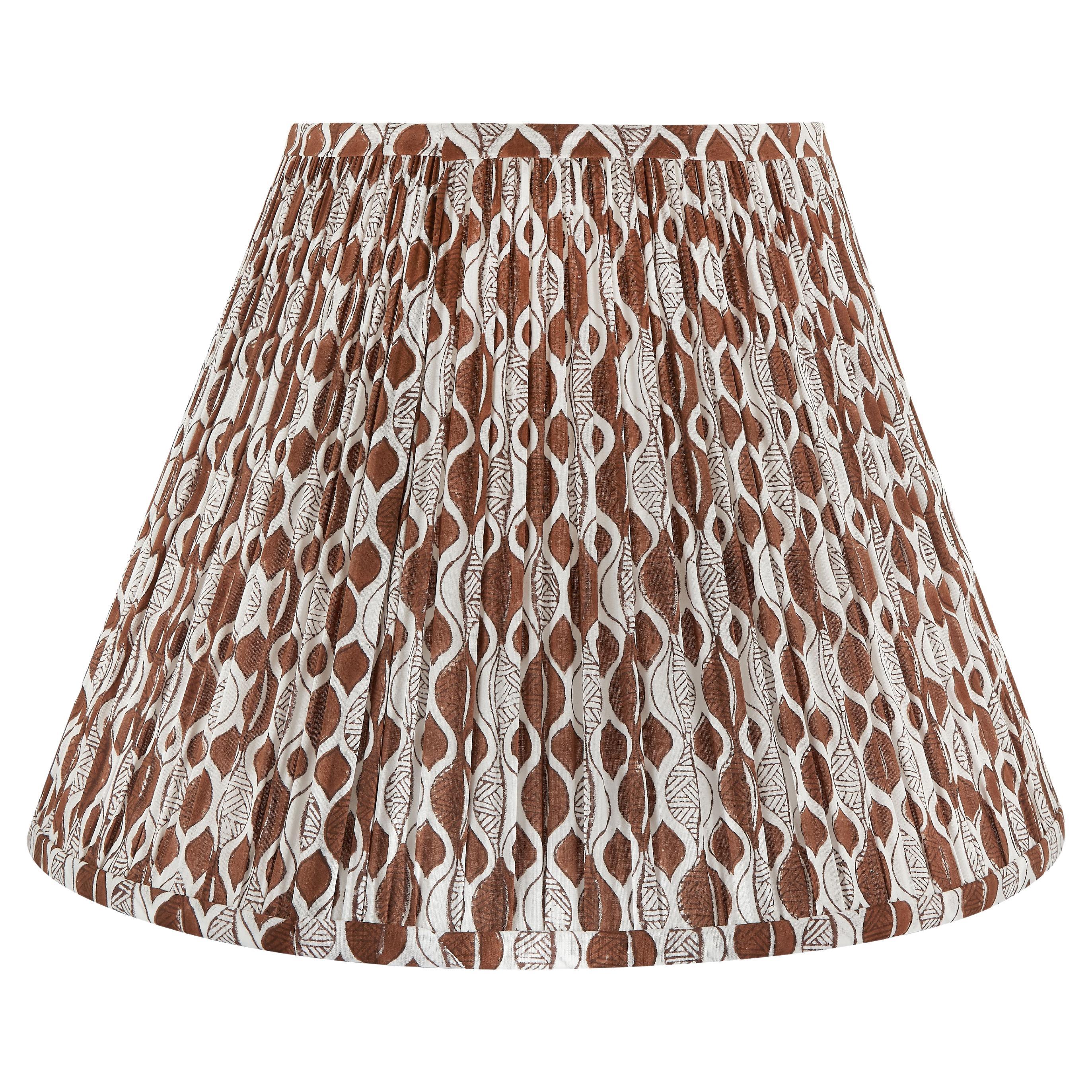 Paralume Lafayette con stampa a blocchi di William Williams 18" (Brown)