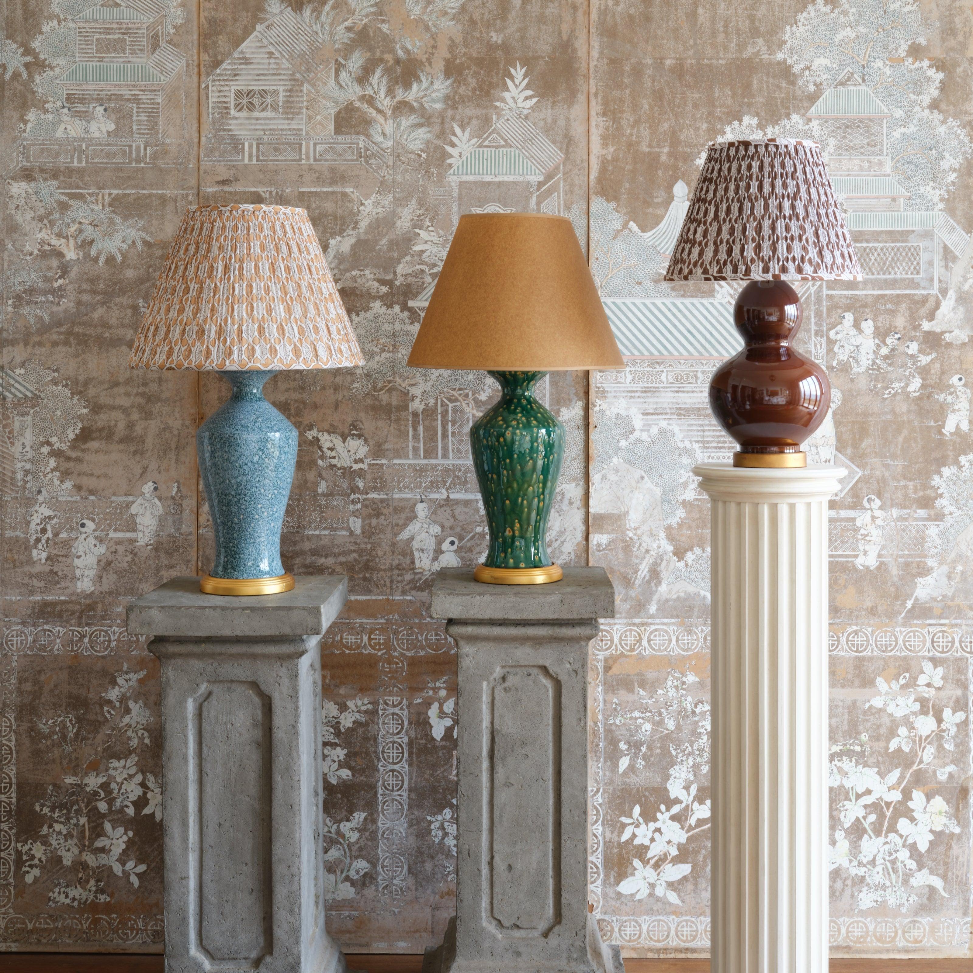 Bunny Williams Home Lagoon Ceramic Lamp (Green) In New Condition For Sale In New York, NY