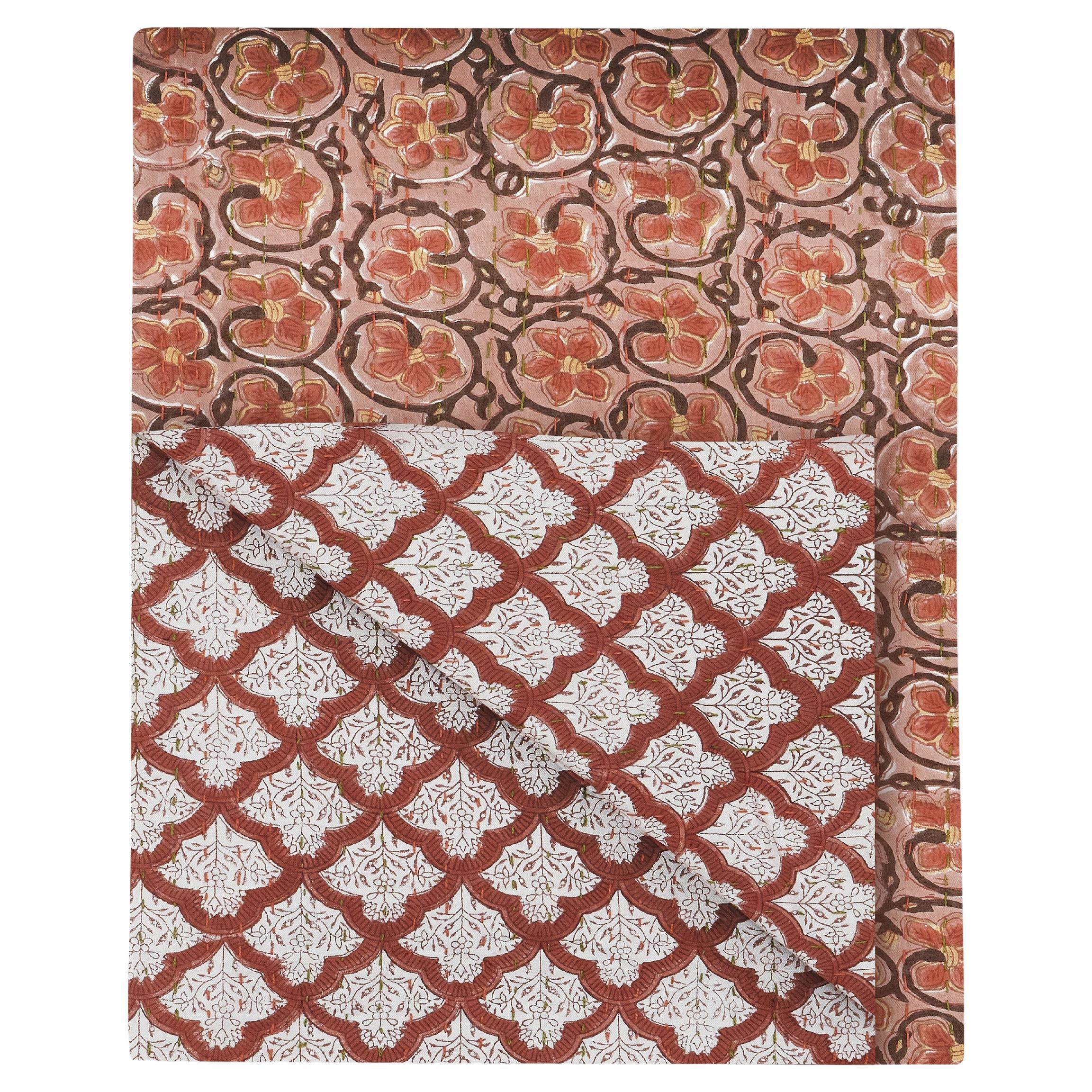 Bunny Williams Home Natural Hibiscus Coverlet (Queen)