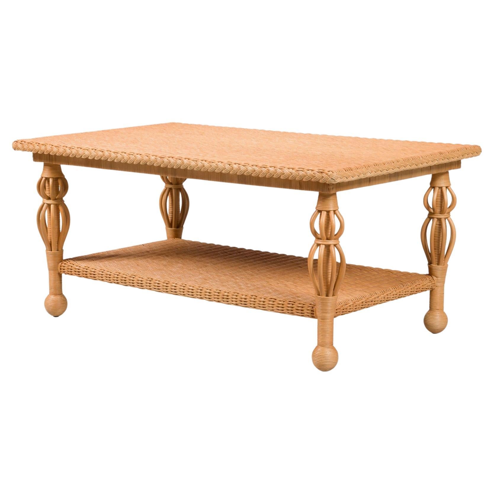 Table basse en osier Nightingale de Bunny Williams Home en vente