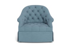 Bunny Williams Home Olivia Armchair, Solid Performance Linen/Aegean
