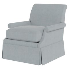 Bunny Williams Home Origo Armchair, Solid Performance Linen/Sky