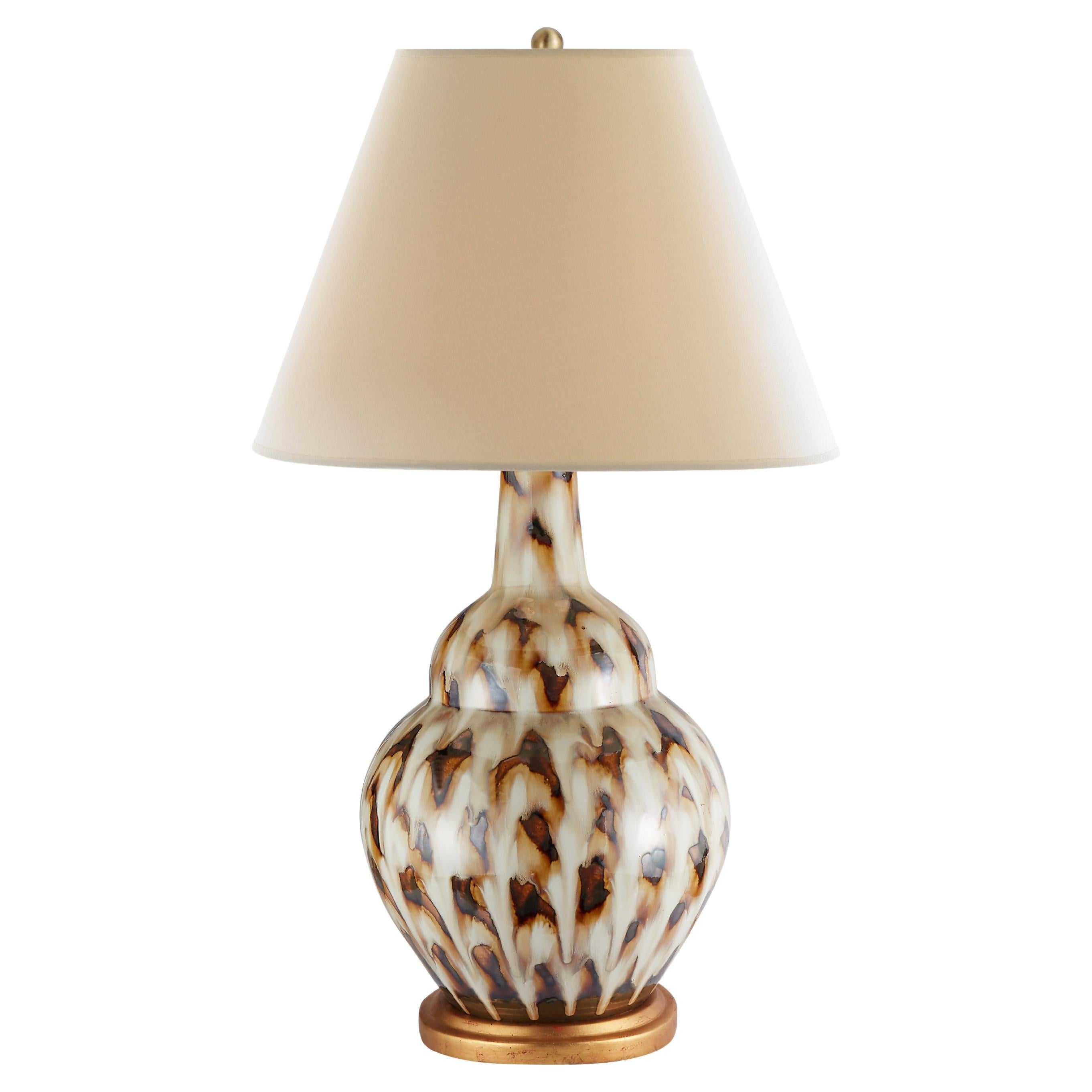 Bunny Williams Home Pheasant Feather Lamp, Brown For Sale