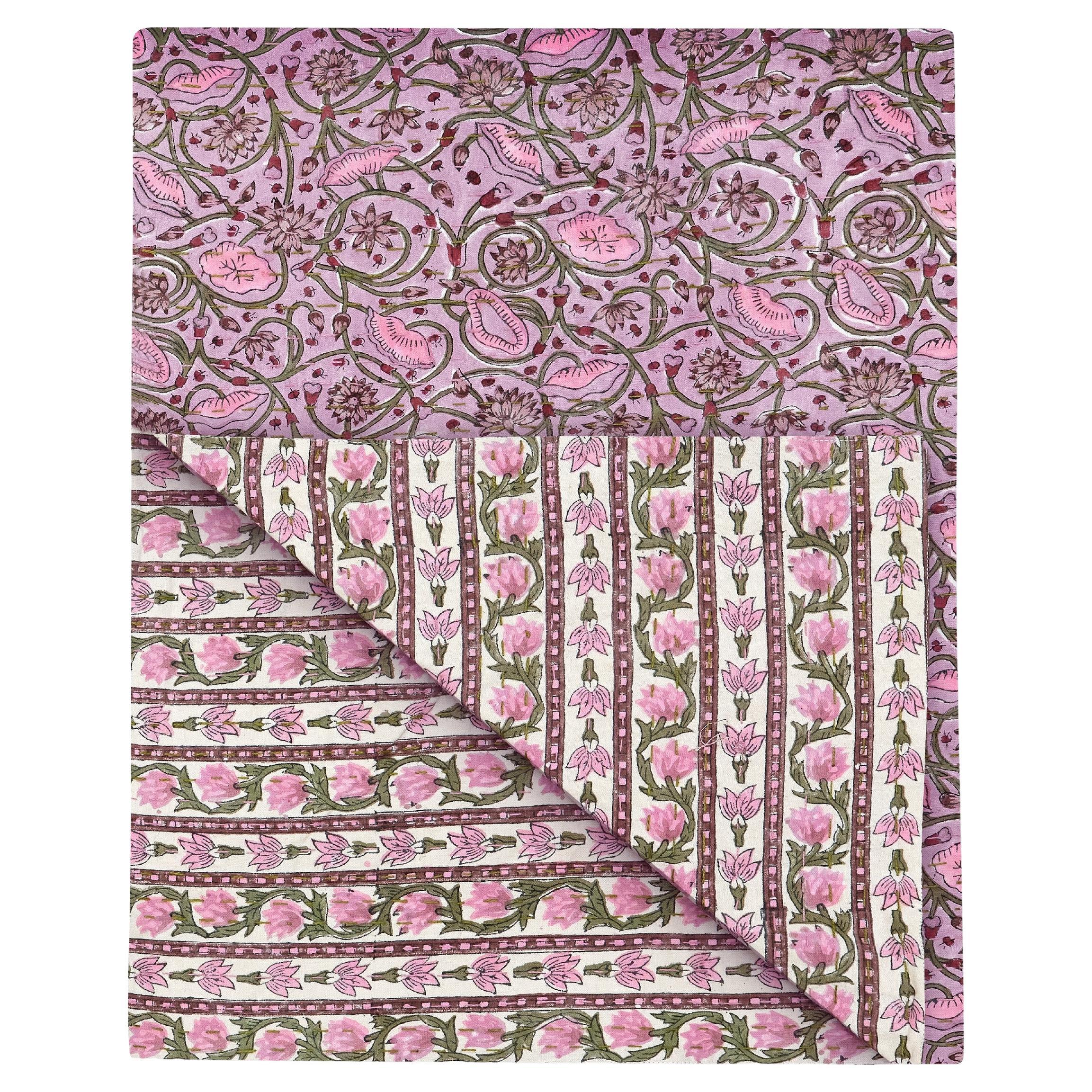 Bunny Williams Home Purple Lotus Coverlet (Queen)