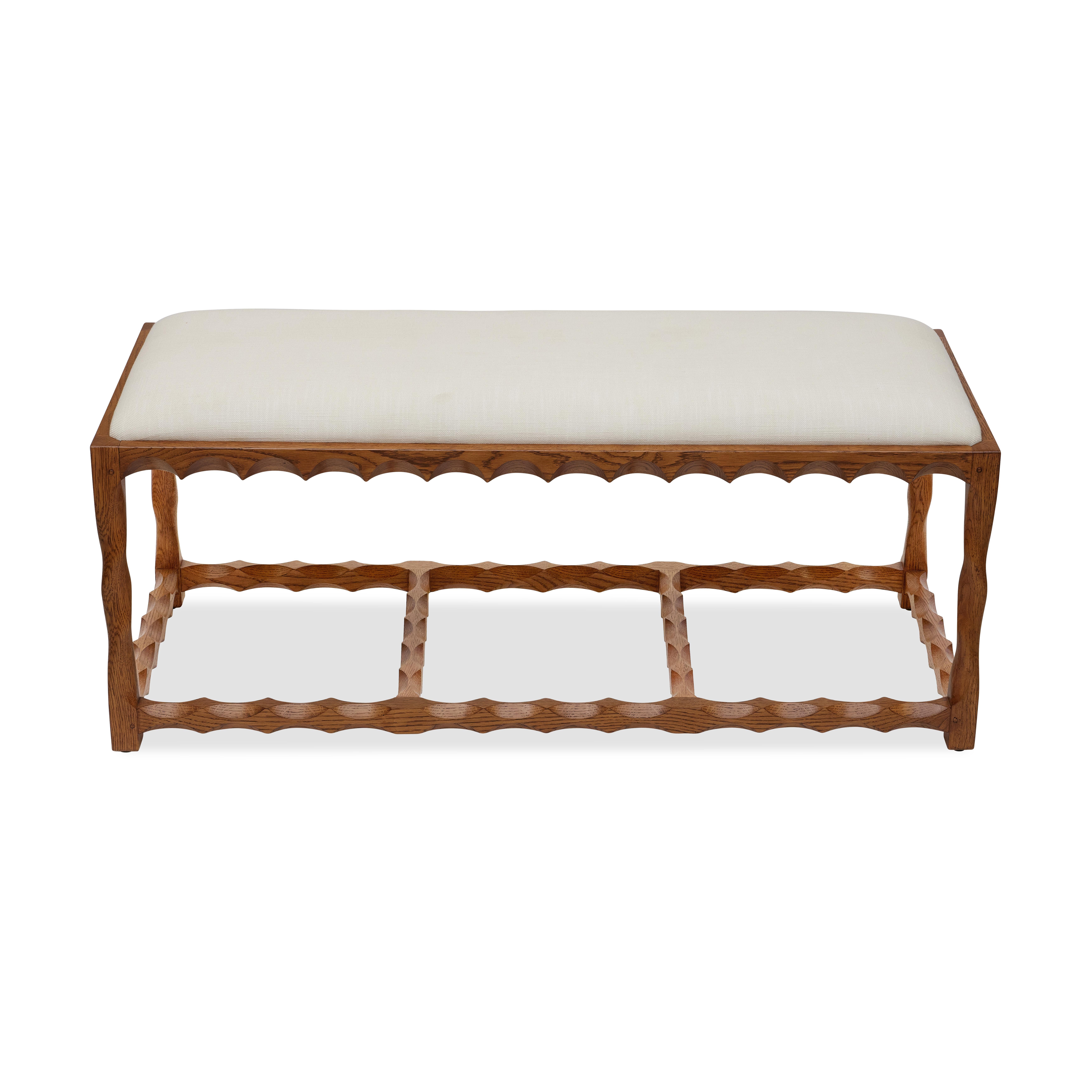 XXIe siècle et contemporain Banc à festons Bunny Williams Home en vente