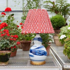 Blue Brush Stroke Ceramic Lamp, Small, by Bunny Williams Home