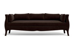 Bunny Williams Home Southern Belle Sofa 82", Solid Performance Velvet/Espresso