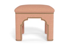 Bunny Williams Home Taj Stool, Performance Woven/Adobe