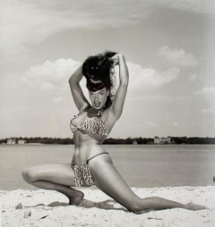 Bettie Page in Leopard Bikini