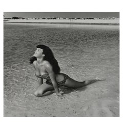 Bettie Page 'Kneeling in Surf', Key Biscayne, FL, 1954