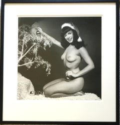 "Bettie Page with Christmas Tree", Miami FL, 1954
